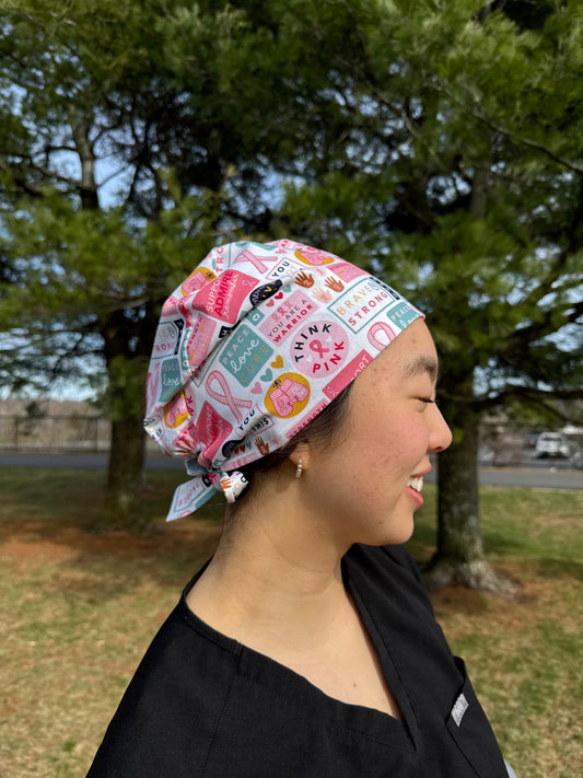 Breast Cancer Awareness Scrub Cap - Multiple Styles
