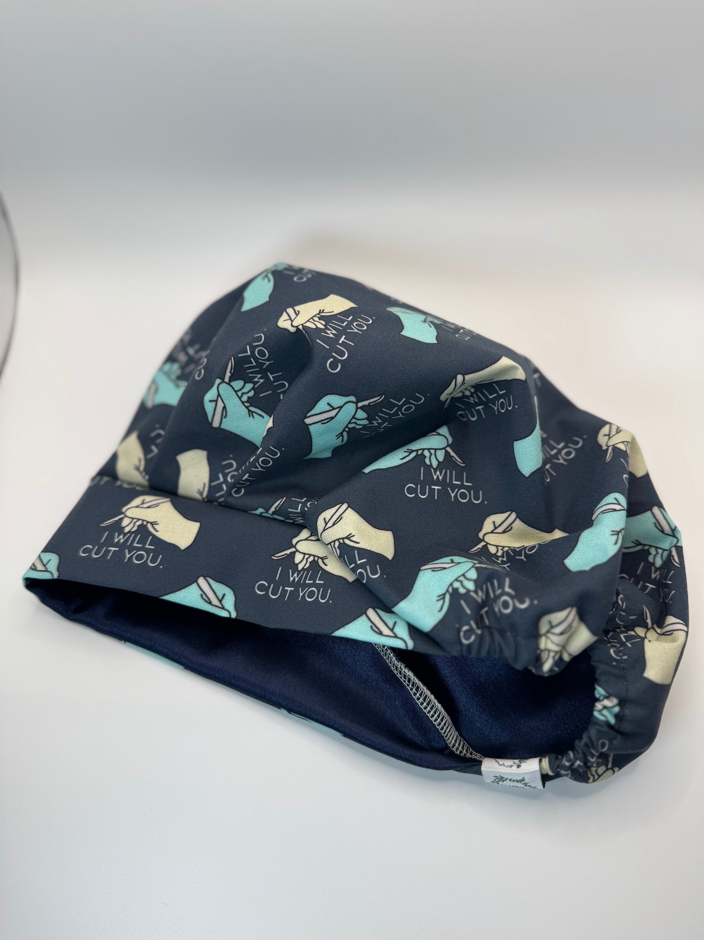 I Will Cut You Surgery Scrub Cap - Satin Lining Avaliable Multiple Styles