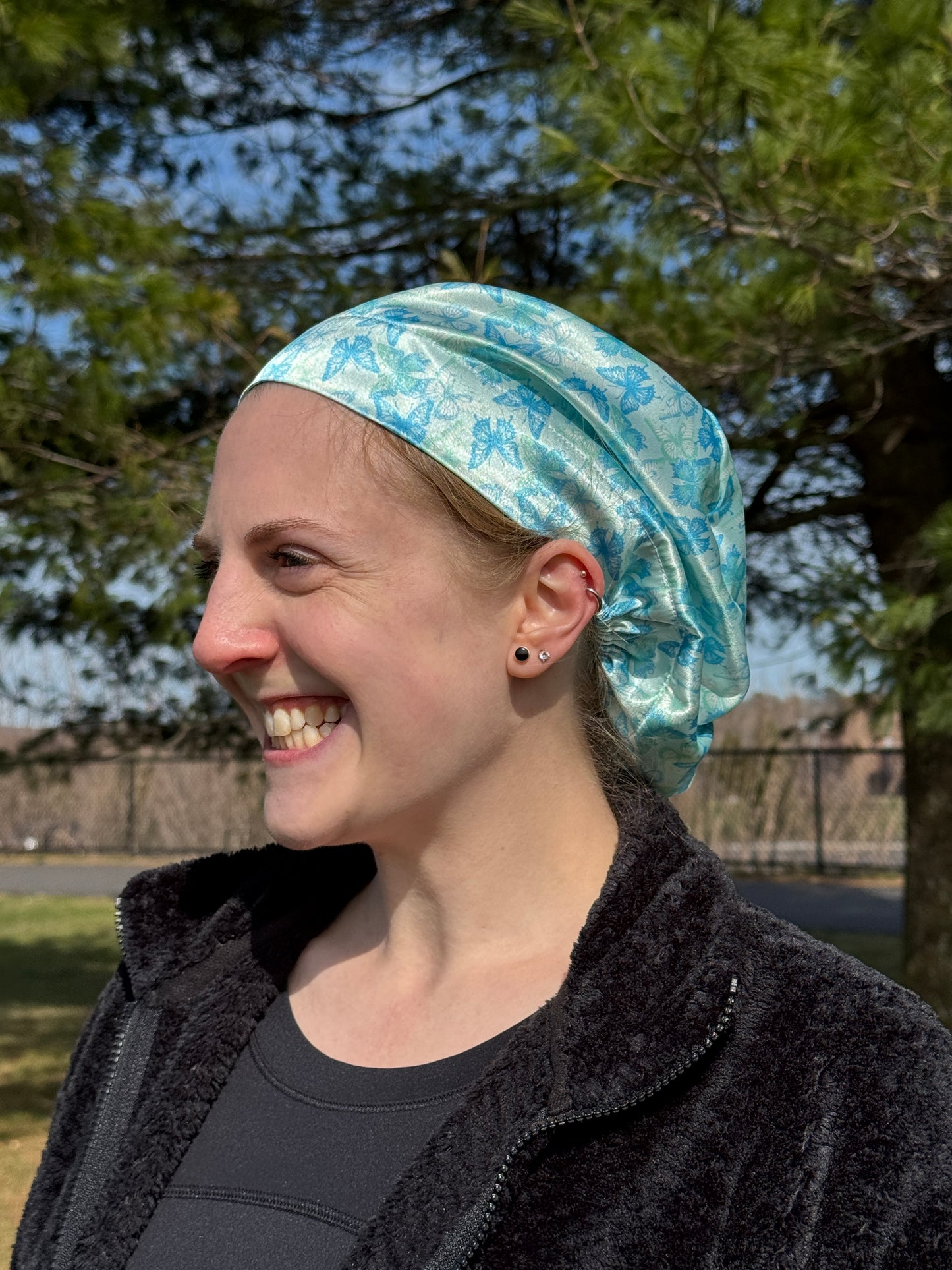 Silky Satin Charmeuse Scrub Caps - European Style - All Fabric Options