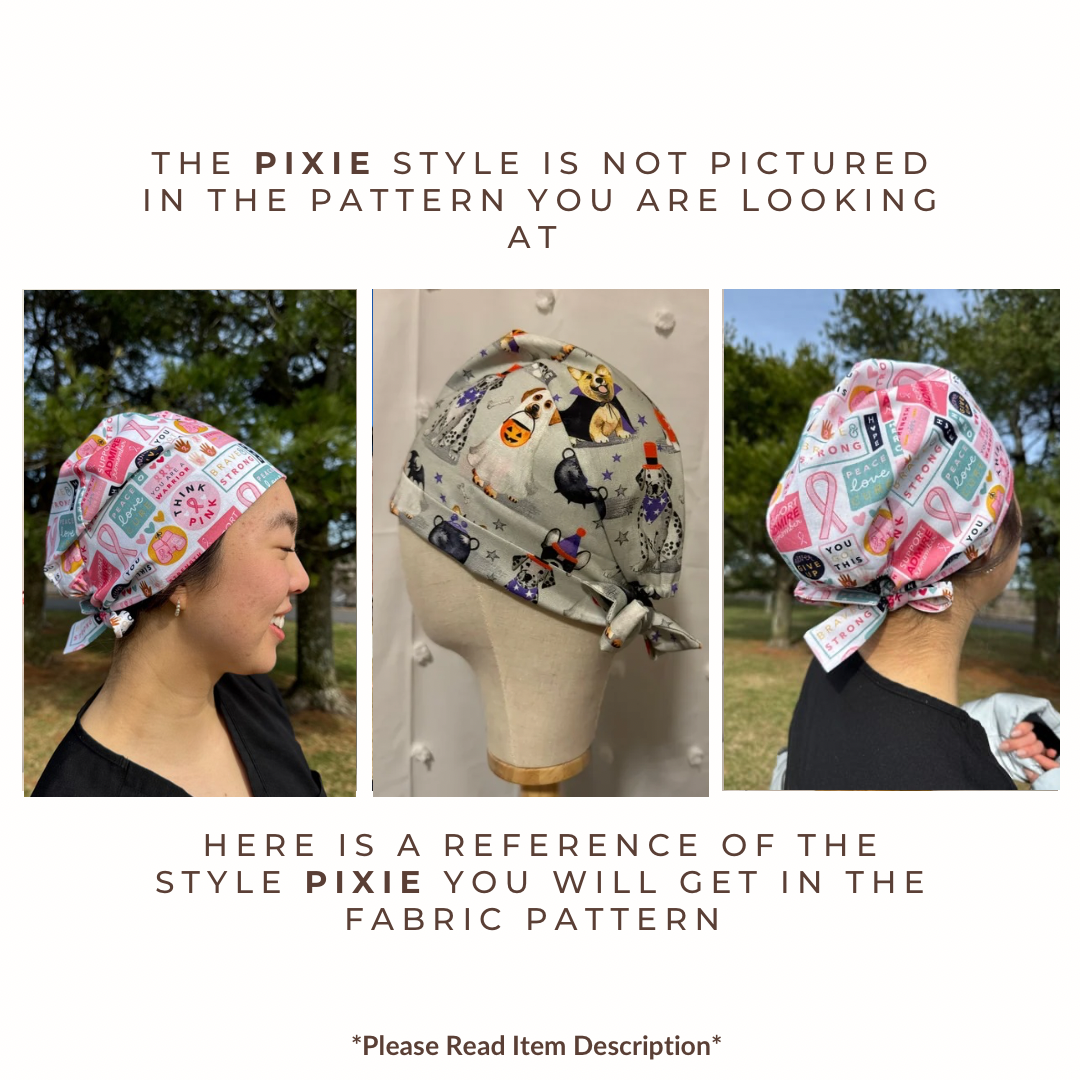 Sweet Dreams are Made of These Scrub Cap - Satin Lining Available - Multiple Styles