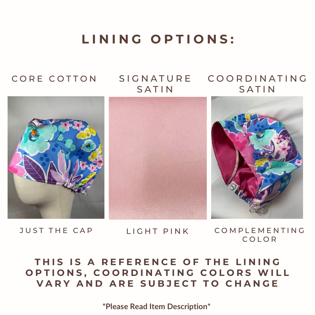 Sweet Dreams are Made of These Scrub Cap - Satin Lining Available - Multiple Styles