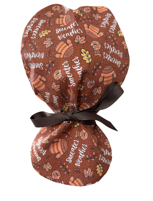 Sweater Weather Scrub Cap - Satin Lining Available - Multiple Styles