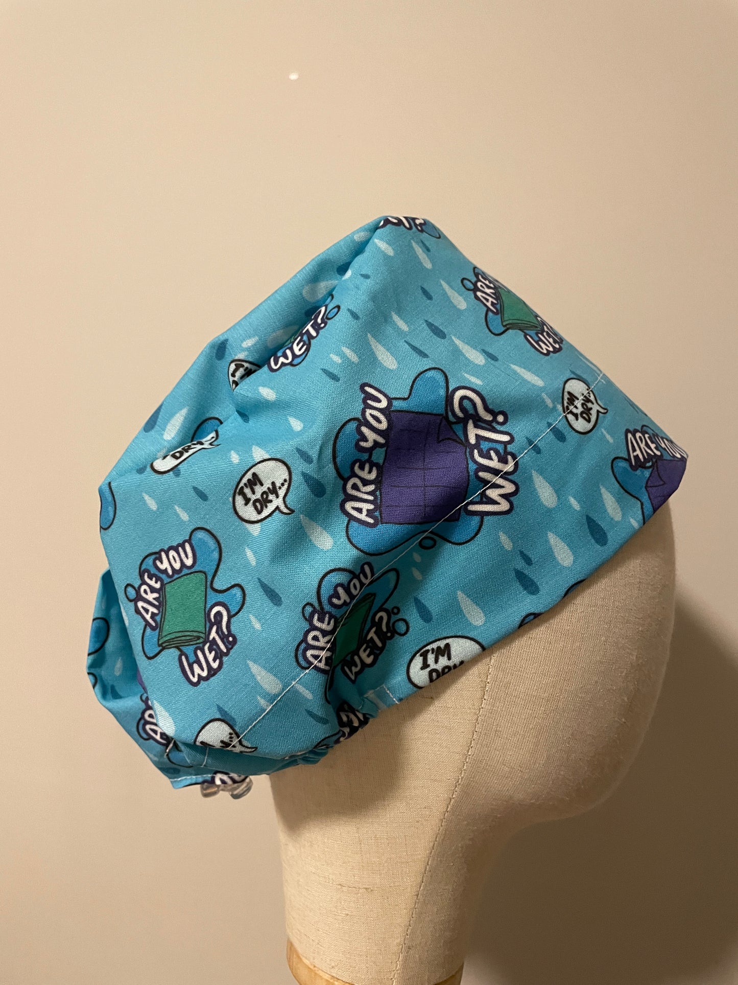 "Are you Wet?" Scrub Cap - Satin Lining Available - Multiple Styles