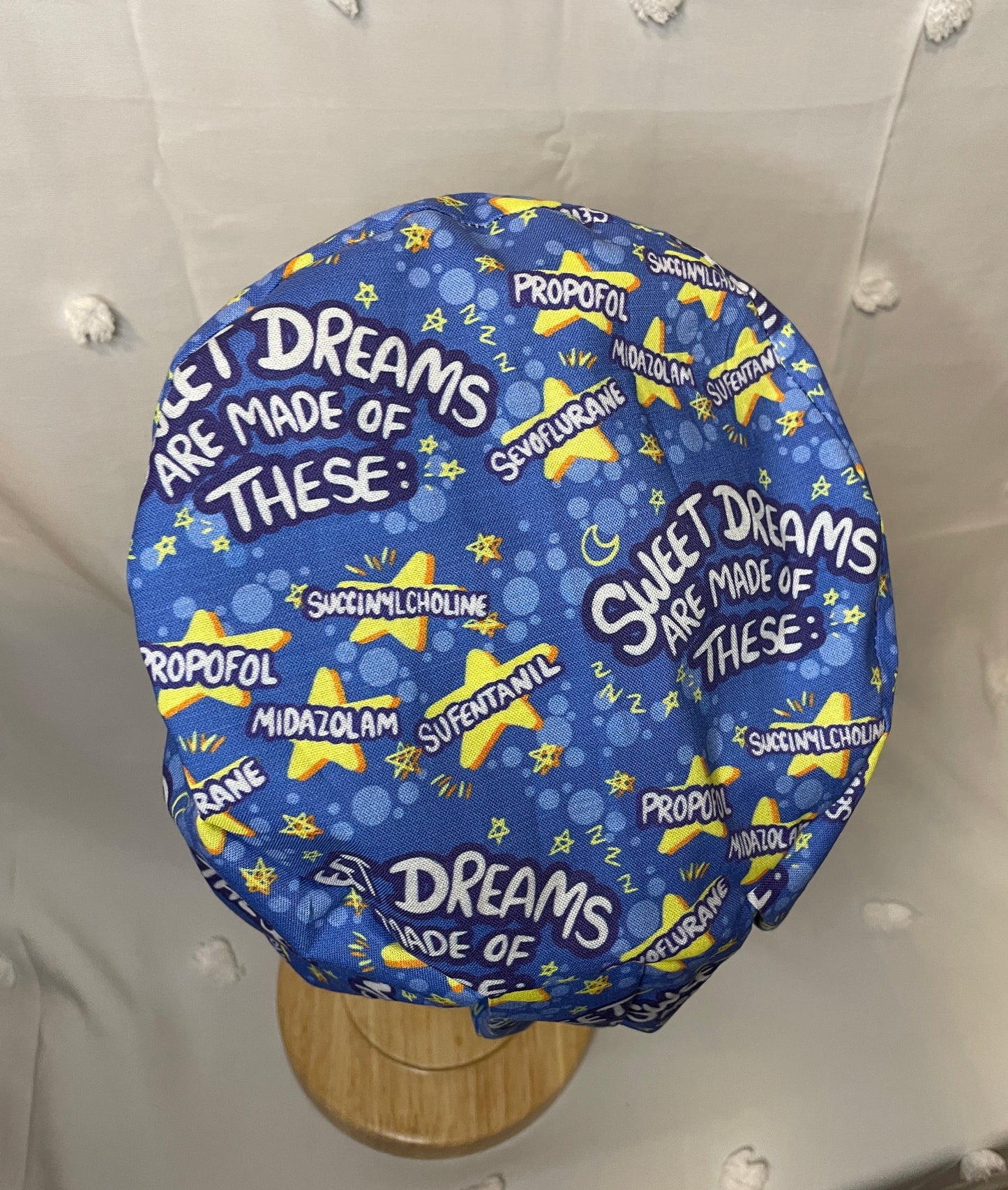 Sweet Dreams are Made of These Scrub Cap - Satin Lining Available - Multiple Styles