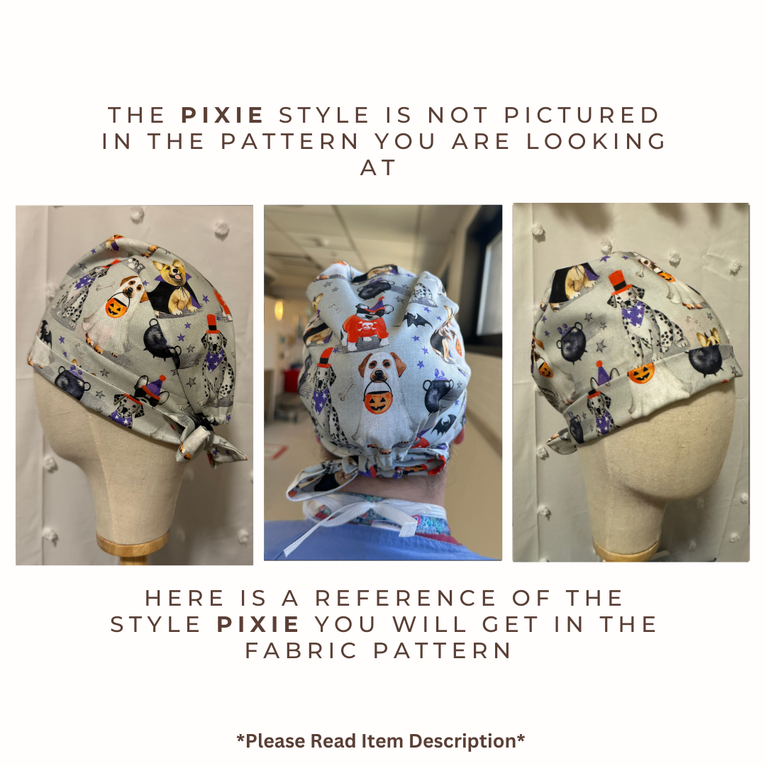 Scrub Cap in Mini Mouse Fabric - Multiple Styles