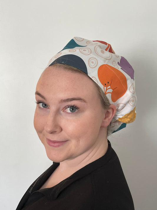 Happy Organs Scrub Cap - Satin Lining Available -  Multiple Styles