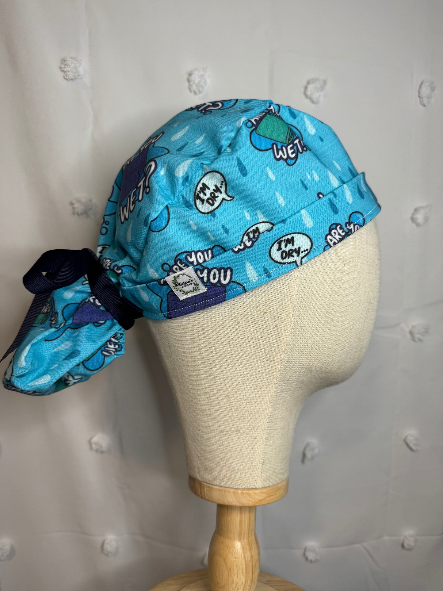 "Are you Wet?" Scrub Cap - Satin Lining Available - Multiple Styles