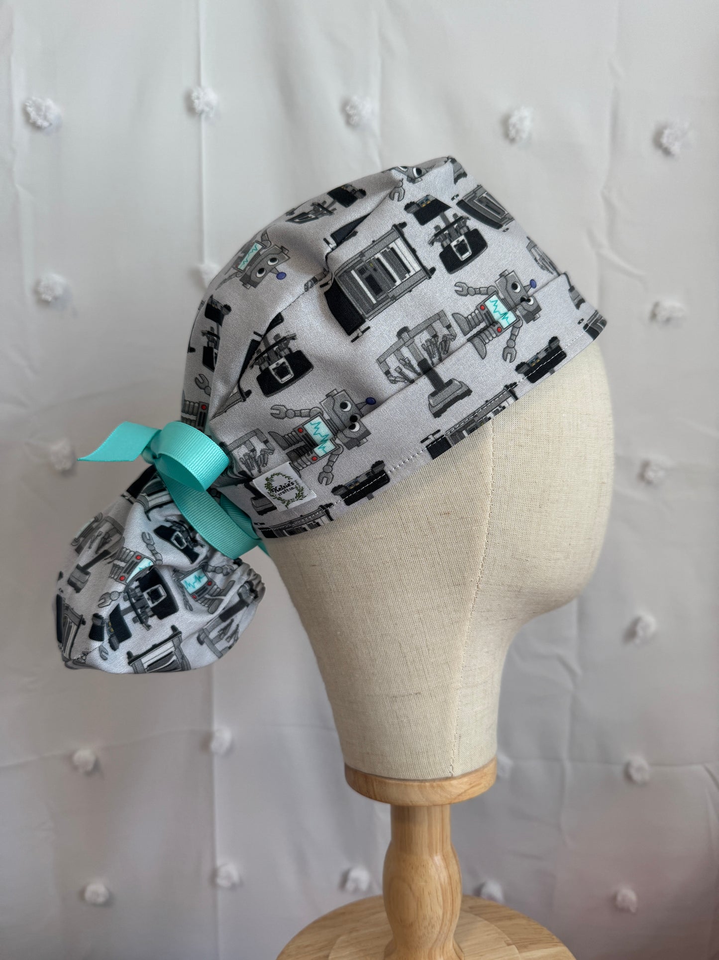 Robots Scrub Cap - Satin Lining Available - Multiple Styles