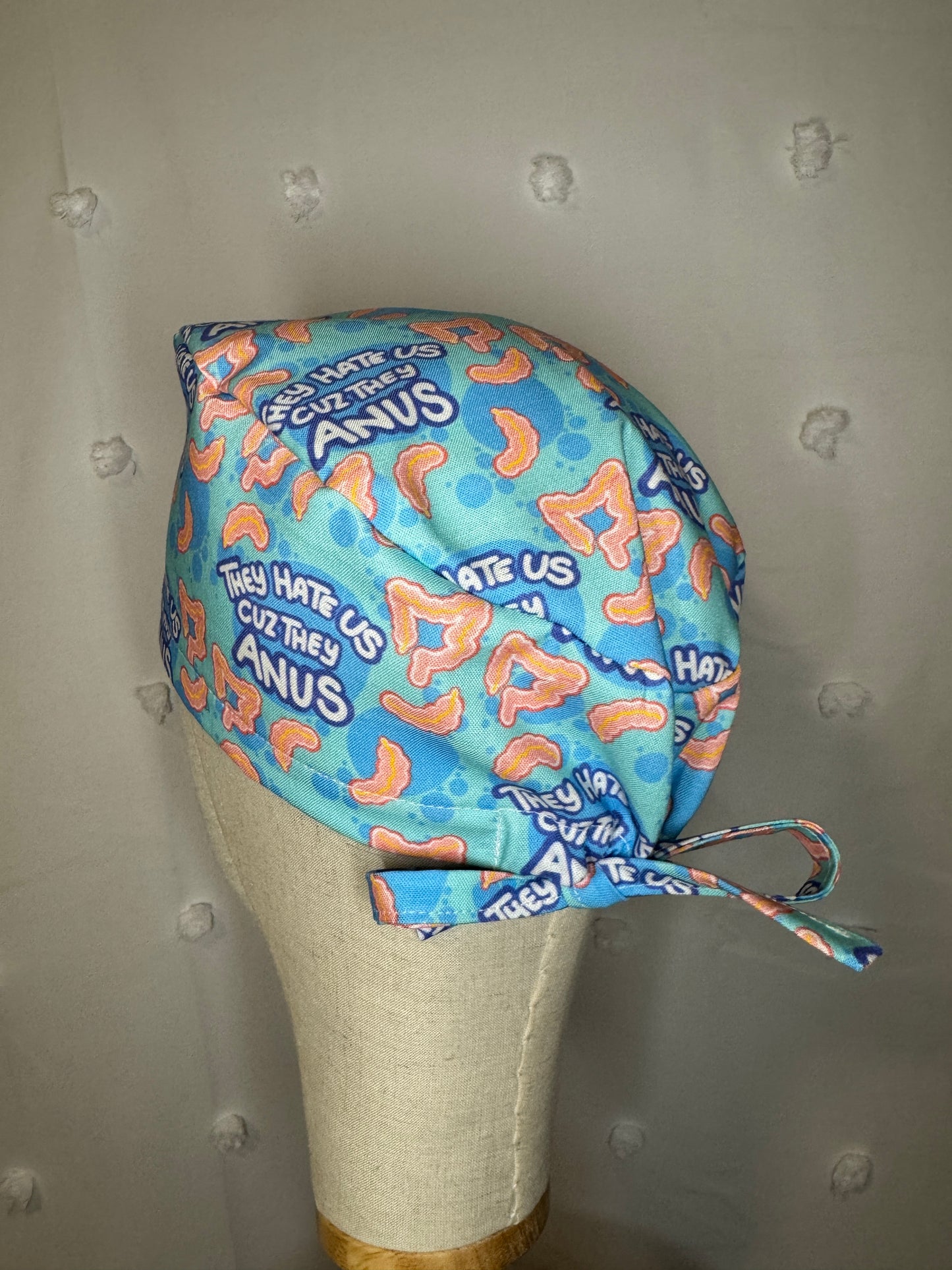 "They Hate Us Cuz They Anus" Scrub Cap - Satin Lining Available - Multiple Styles