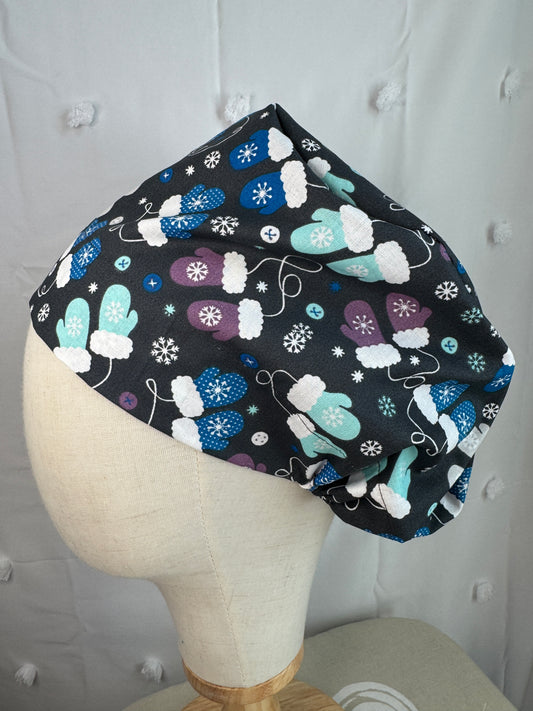 Mittens Scrub Cap - Satin Lining Available - Multiple Styles