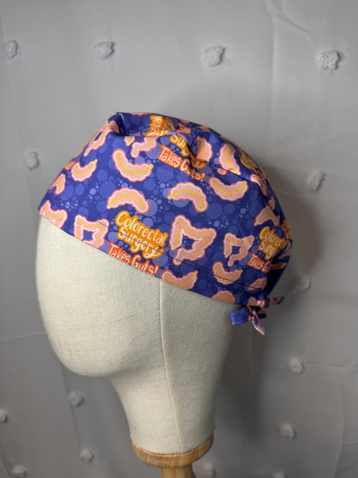 Colorectal Surgery Takes Guts! Scrub Cap - Satin Lining Available - Multiple Styles