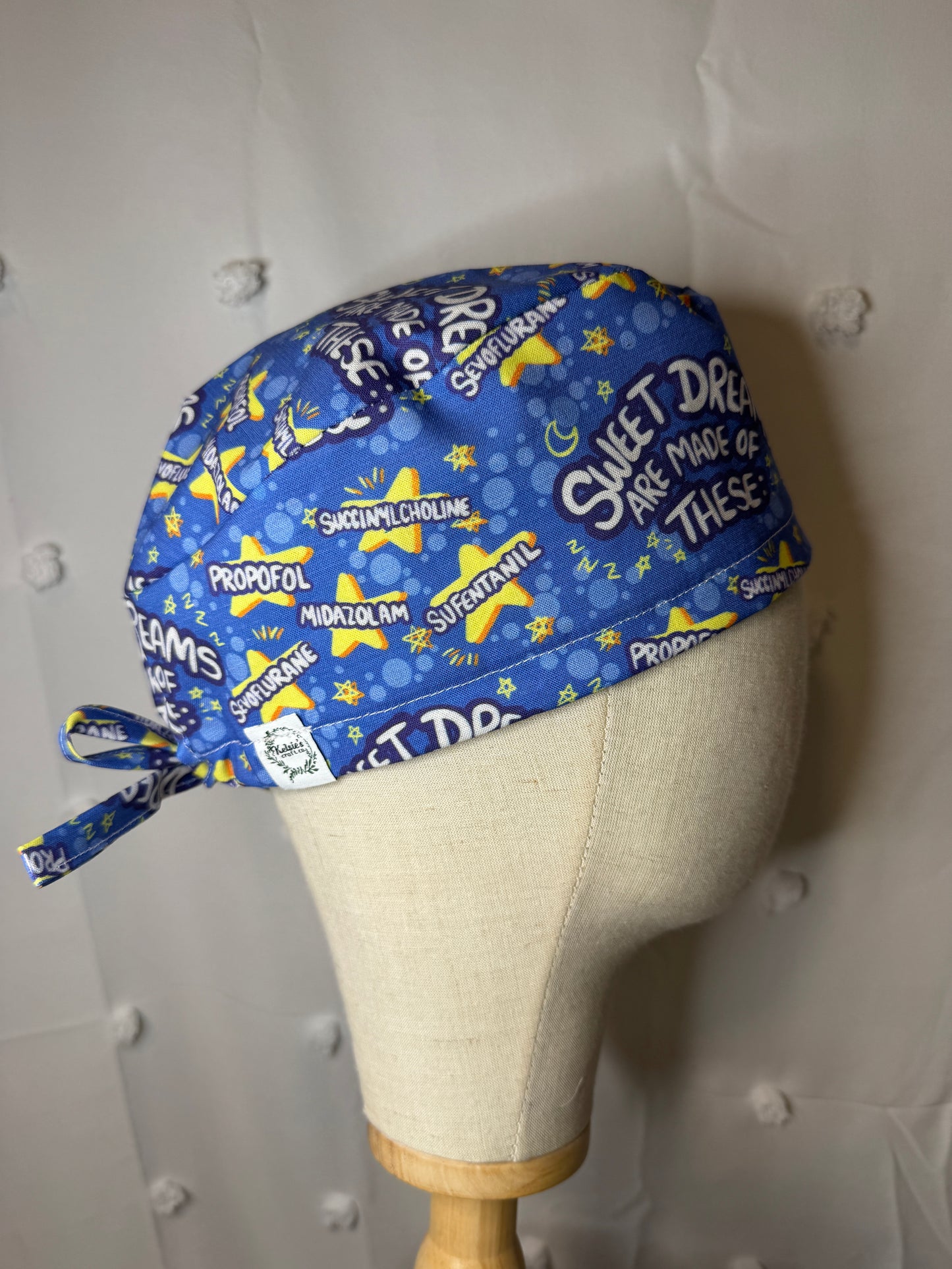 Sweet Dreams are Made of These Scrub Cap - Satin Lining Available - Multiple Styles