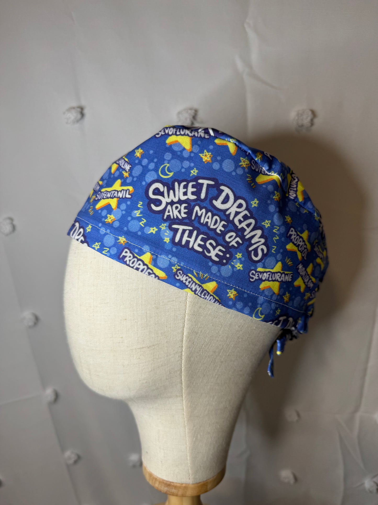 Sweet Dreams are Made of These Scrub Cap - Satin Lining Available - Multiple Styles