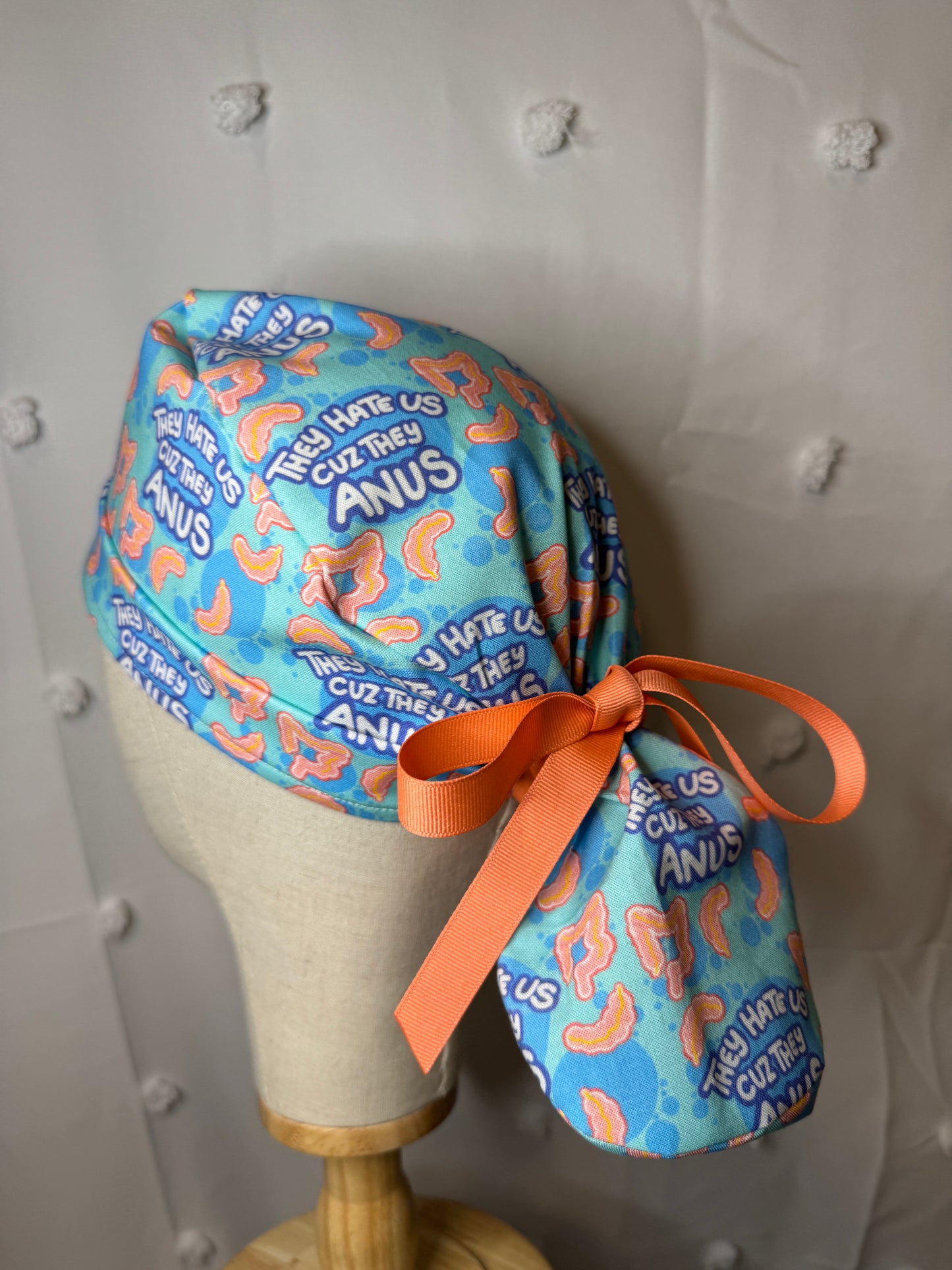 "They Hate Us Cuz They Anus" Scrub Cap - Satin Lining Available - Multiple Styles