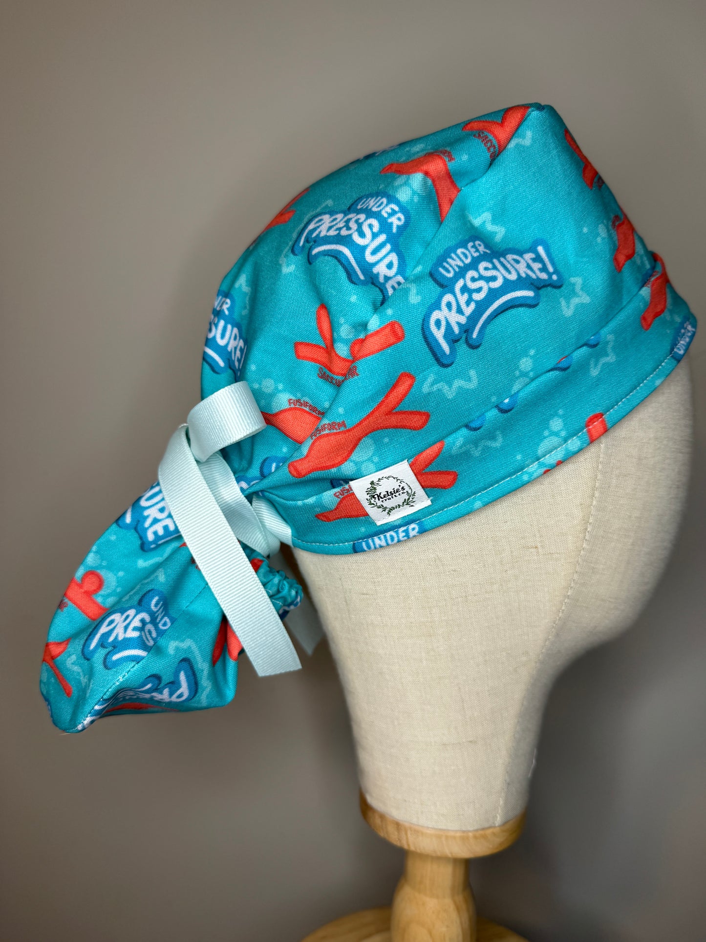 "Under Pressure" Aneurysm Scrub Cap - Satin Lining Available - Multiple Styles