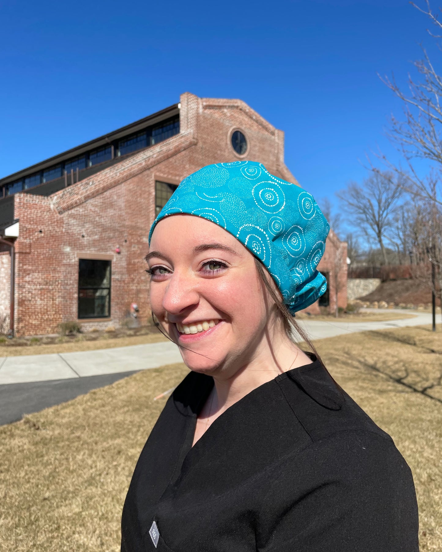 Blue Circles Scrub Cap - Multiple Styles