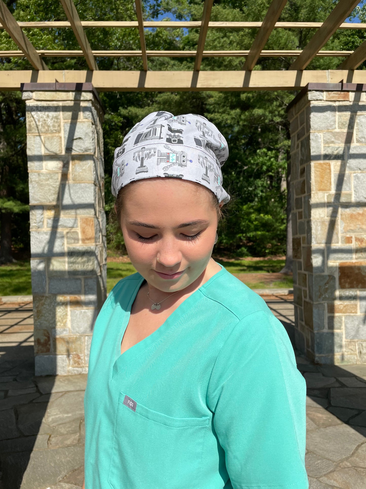 Robots Scrub Cap - Satin Lining Available - Multiple Styles