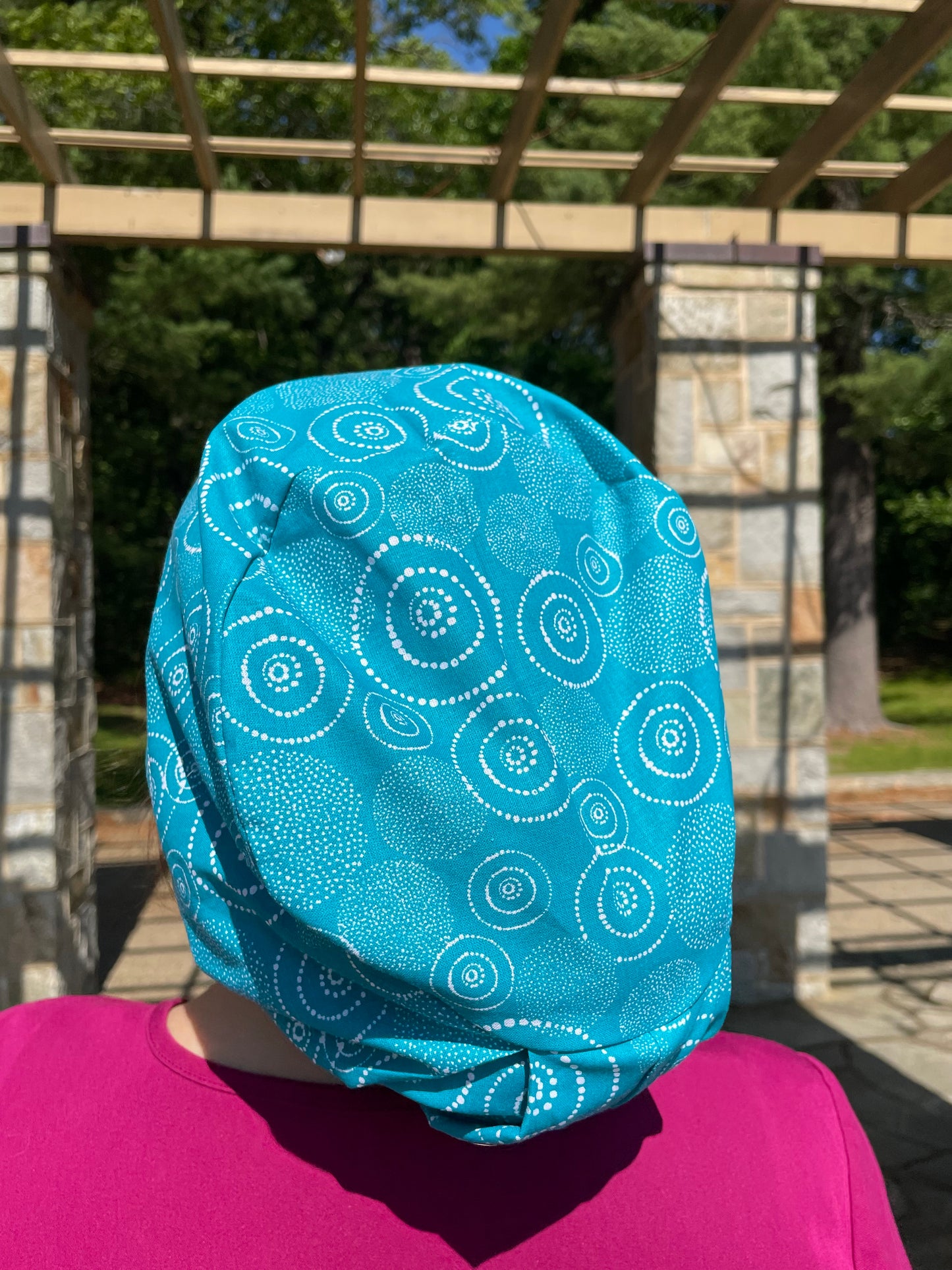 Blue Circles Scrub Cap - Multiple Styles