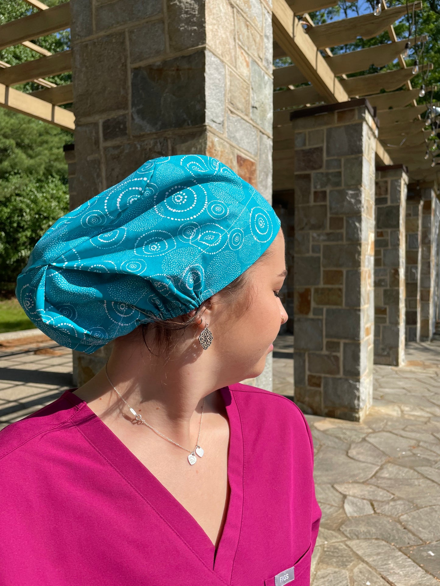Blue Circles Scrub Cap - Multiple Styles