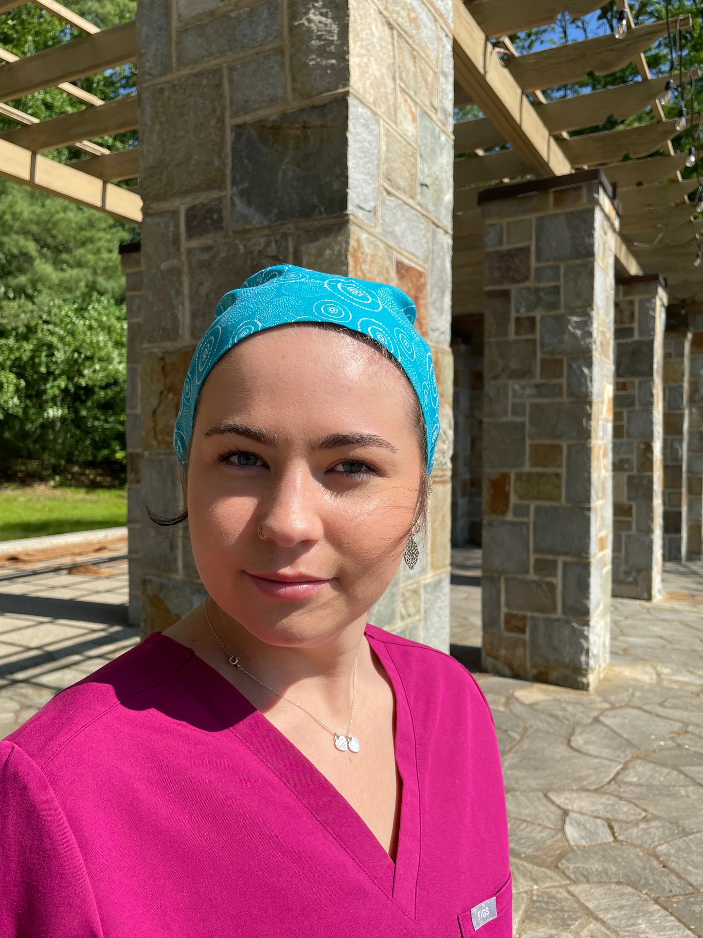 Blue Circles Scrub Cap - Multiple Styles