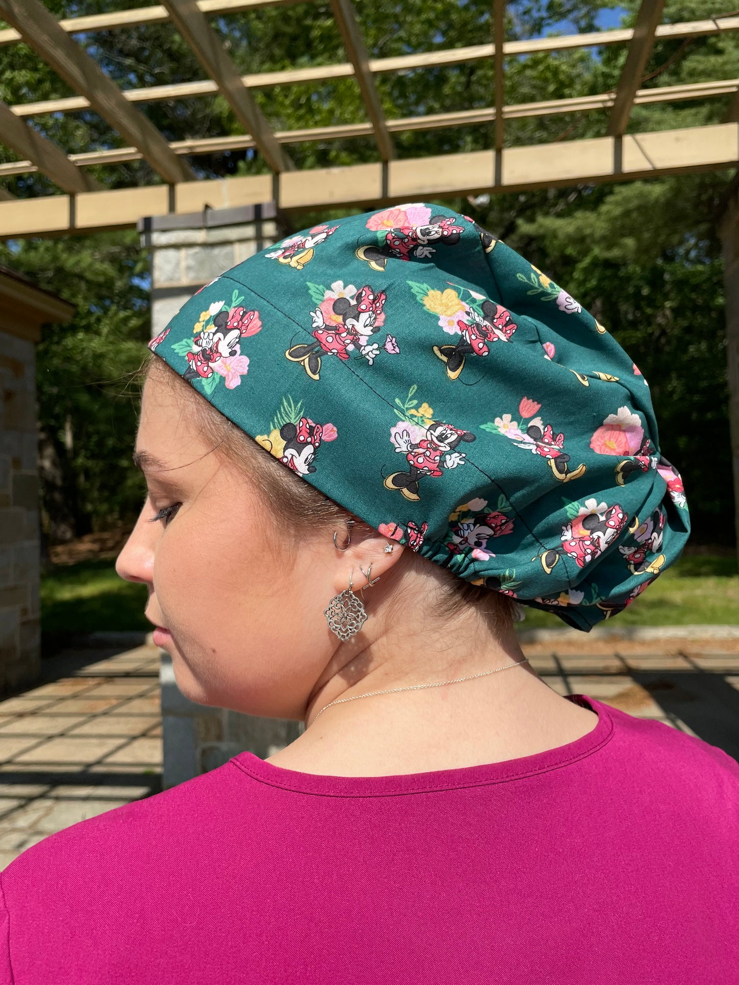 Scrub Cap in Mini Mouse Fabric - Multiple Styles