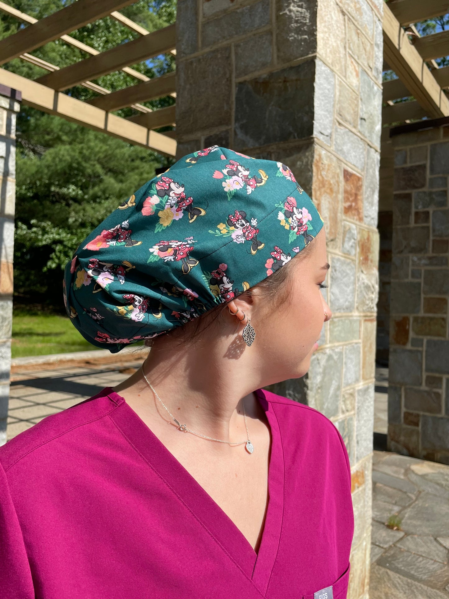 Scrub Cap in Mini Mouse Fabric - Multiple Styles