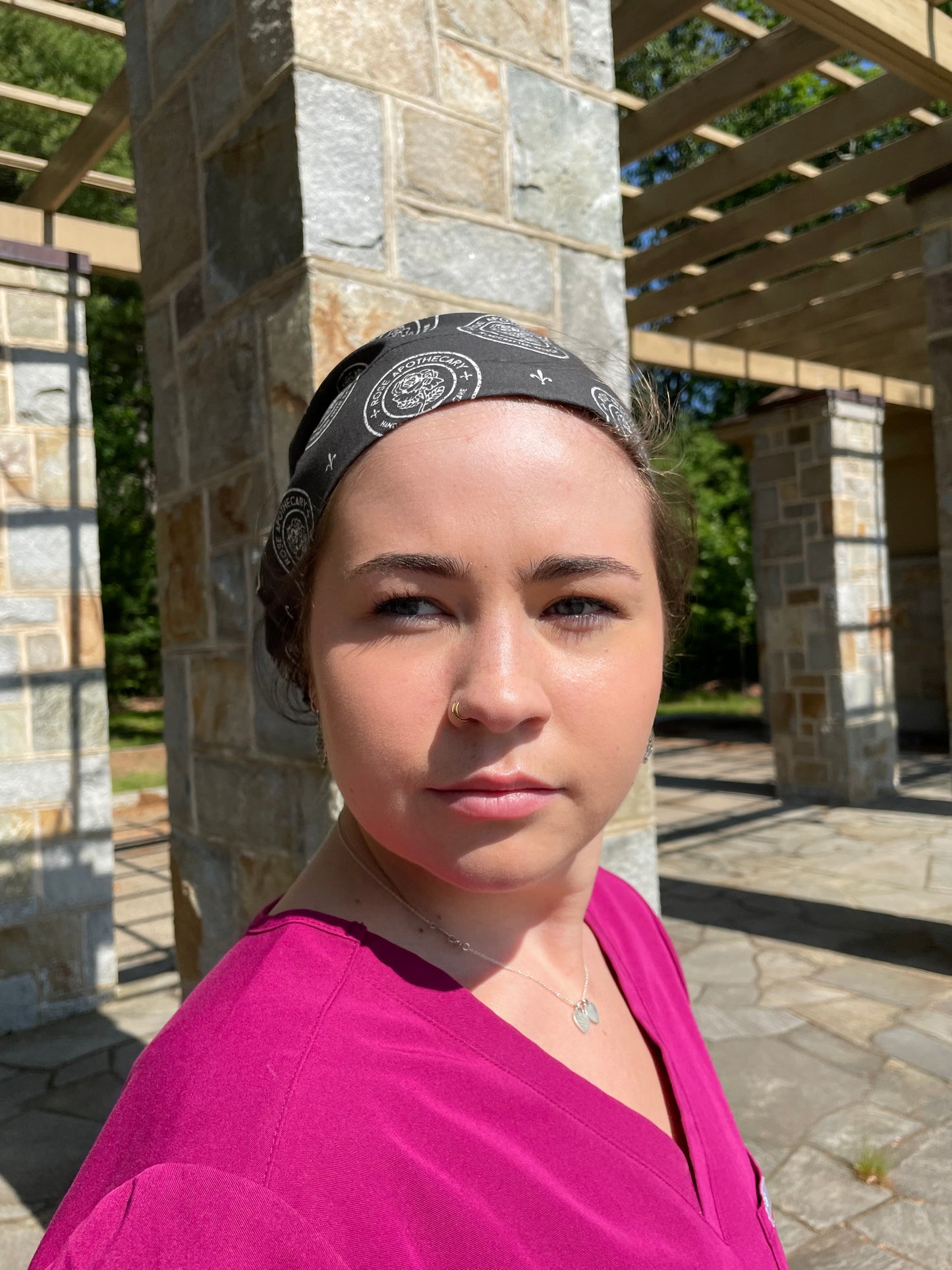 Scrub Cap in Rose Apothecary Fabric - Multiple Styles