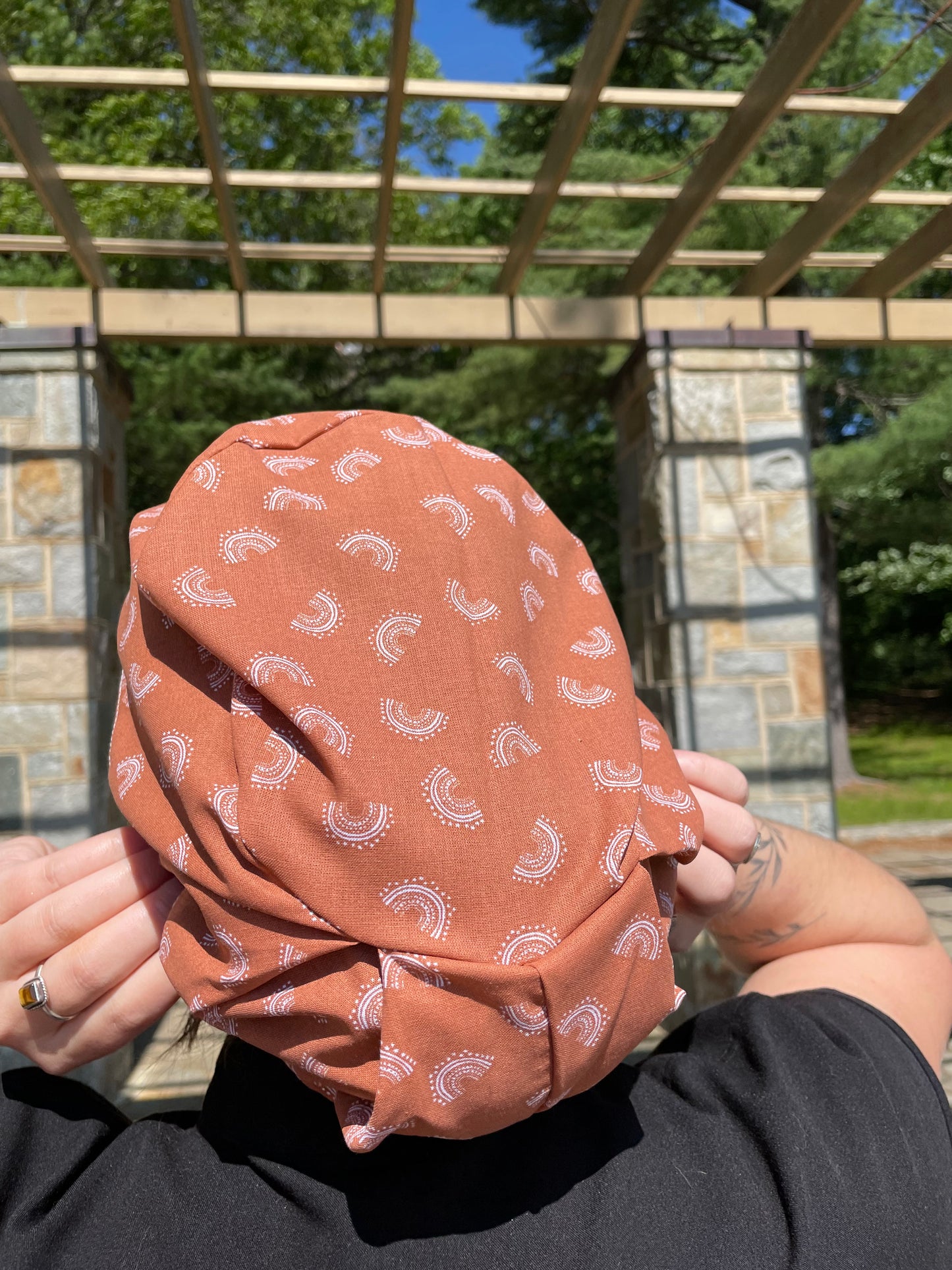 Boho Mini Rainbows Scrub Cap - Satin Lining Available - Multiple Styles