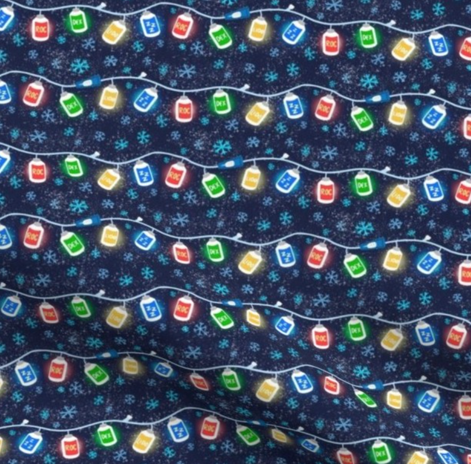 Medication Bottle Lights Scrub Cap - Satin Lining Available - Multiple Styles