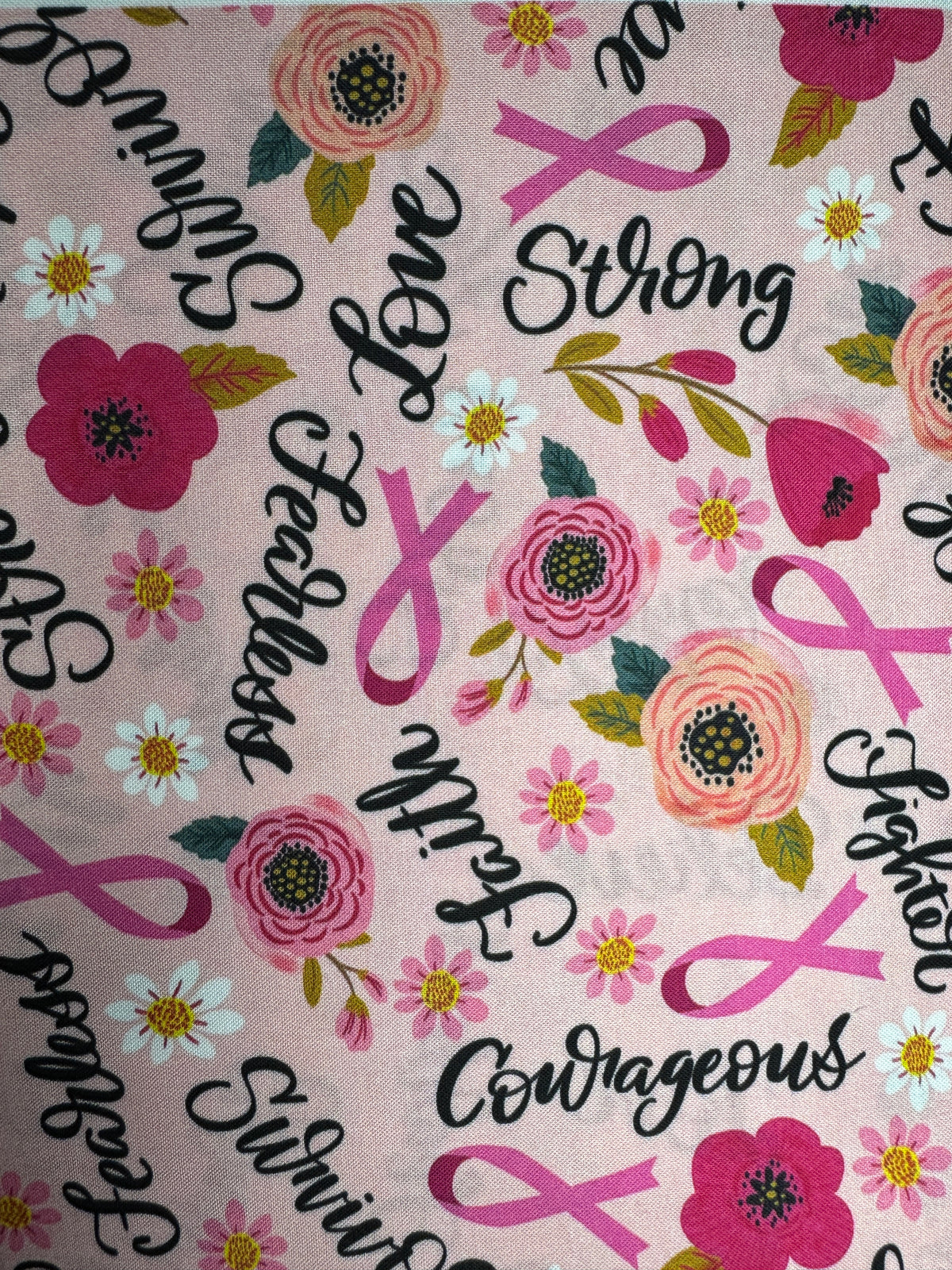 Breast Cancer Floral Scrub Cap - Satin Lining Available - Multiple Styles