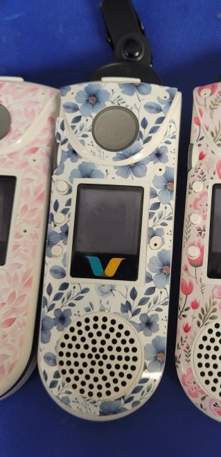 #72 Blue Floral Vocera Skin