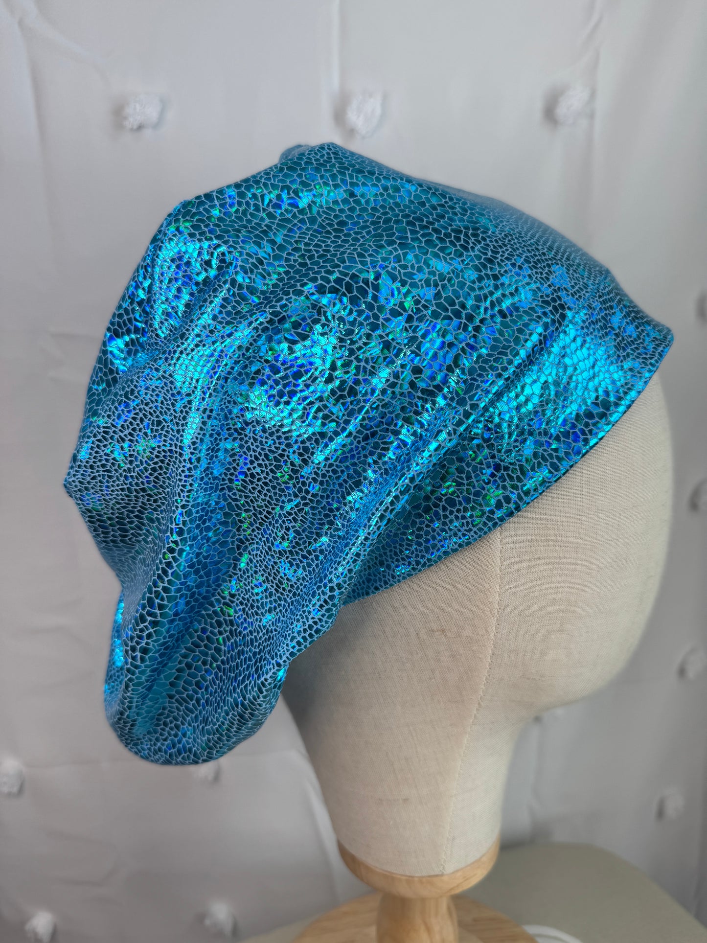 Blue Scale Shine Strech Scrub Cap - Multiple Styles