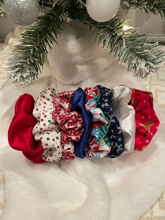 Holiday & Winter Cotton & Silky Scrunchies