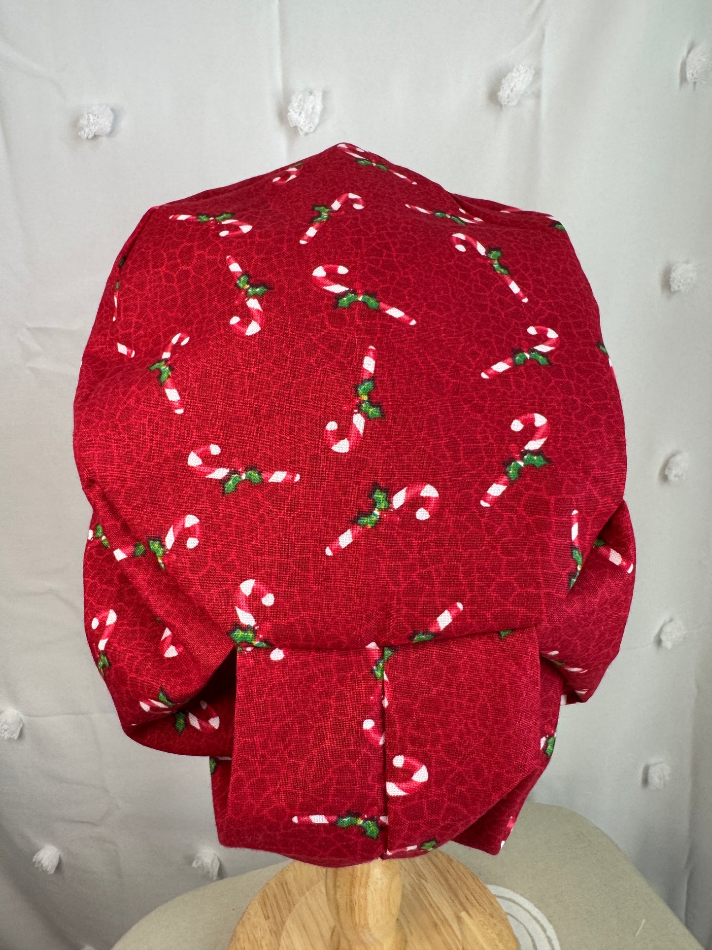 Candy Canes on Red Scrub Cap - Multiple Styles