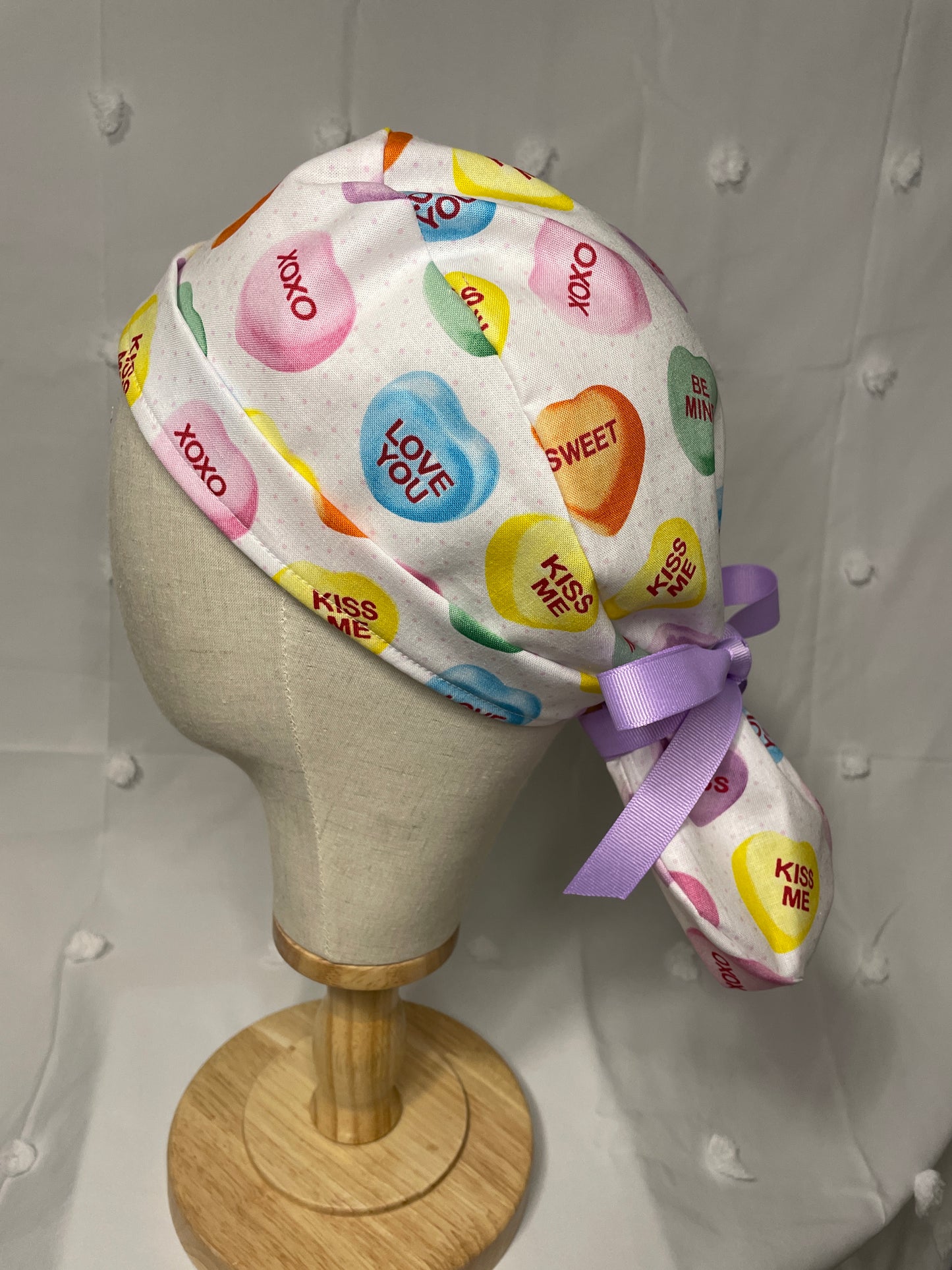 Large Candy Hearts Scrub Cap - Multiple Styles