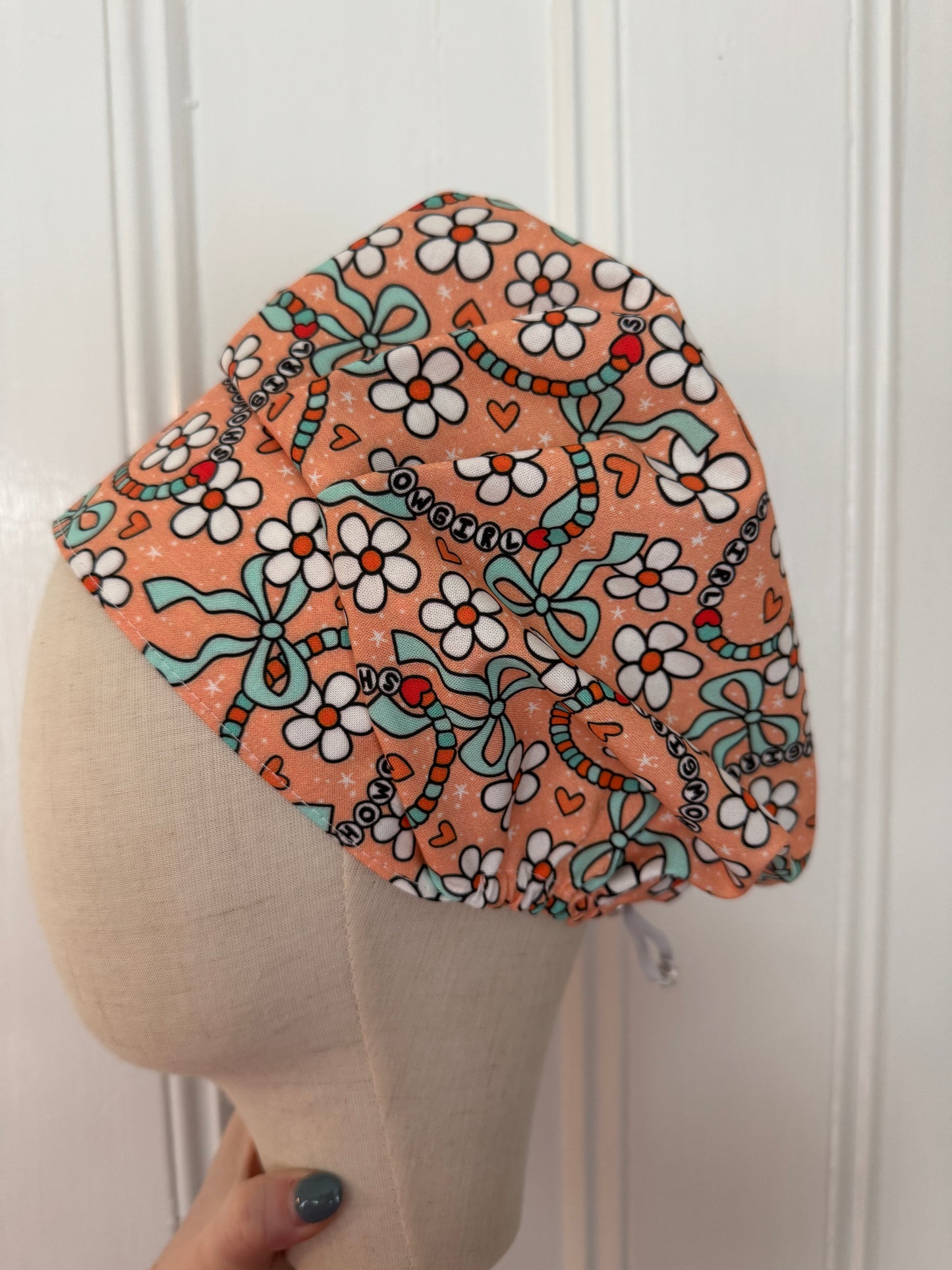 Showgirl Friendship Bracelets Scrub Cap - Satin Lining Available - Multiple Styles