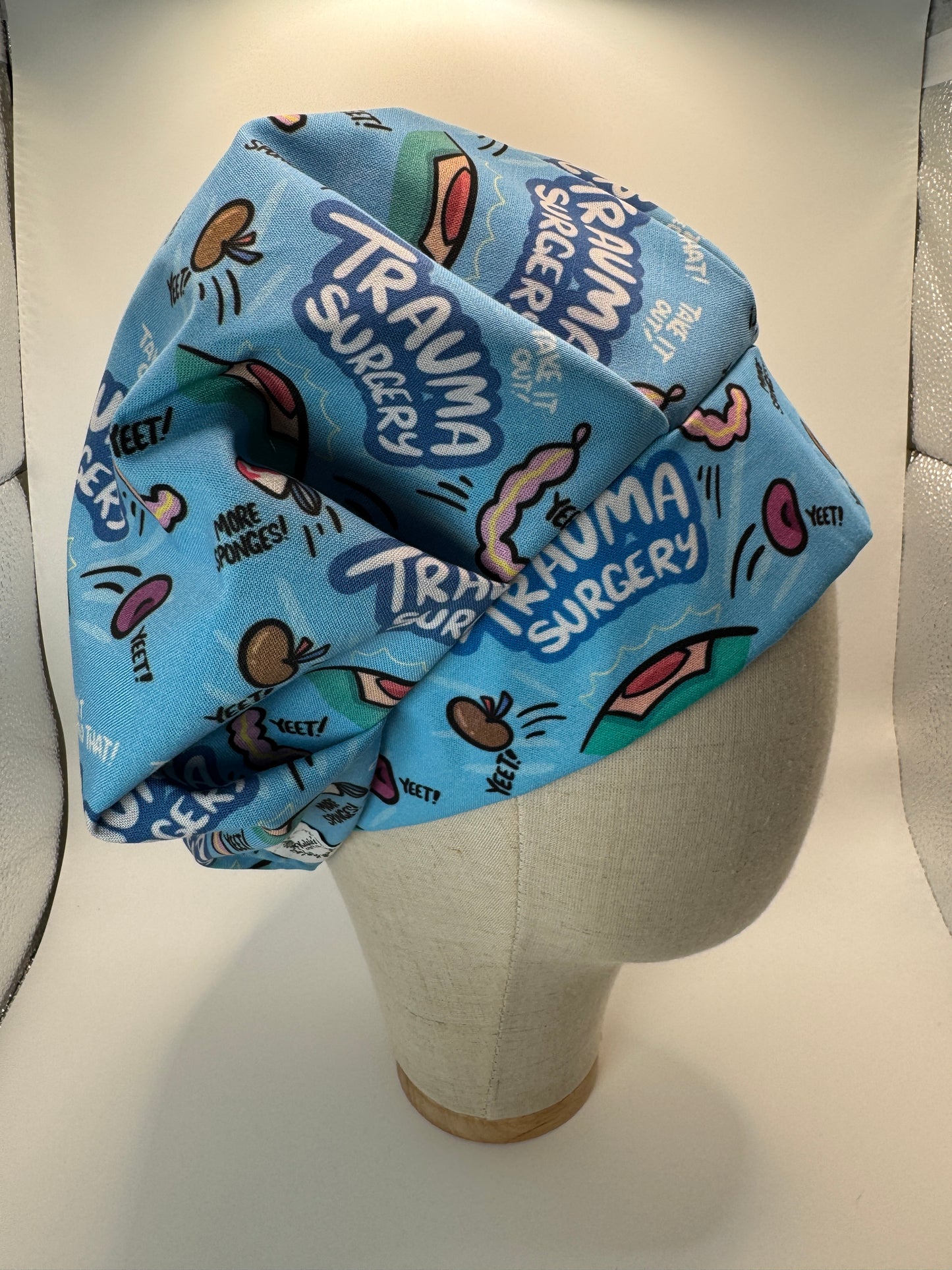"Trauma Surgery" Scrub Cap - Satin Lining Available - Multiple Styles
