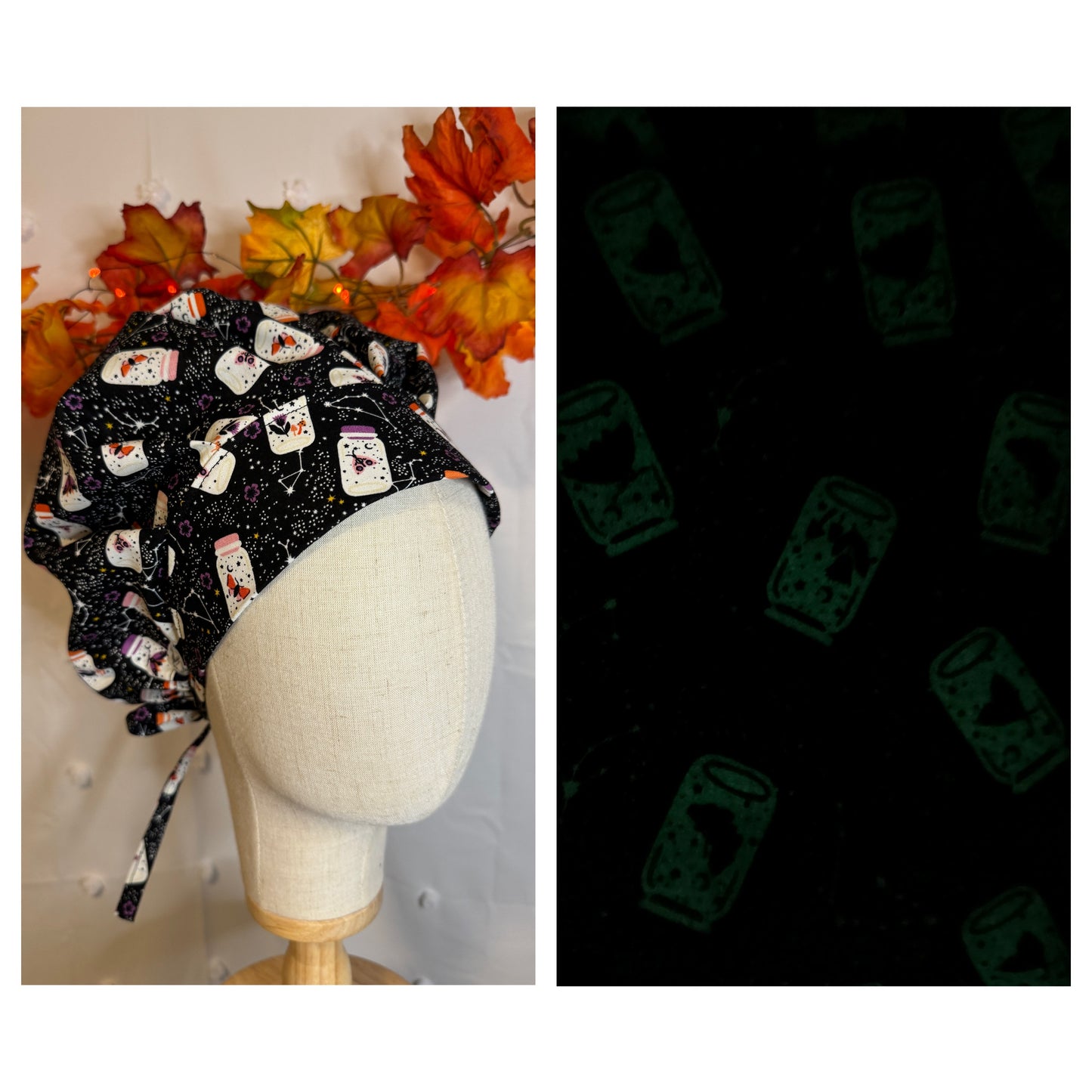 Glow in the Dark Scrub Caps in Multiple Fabric Options - All Styles