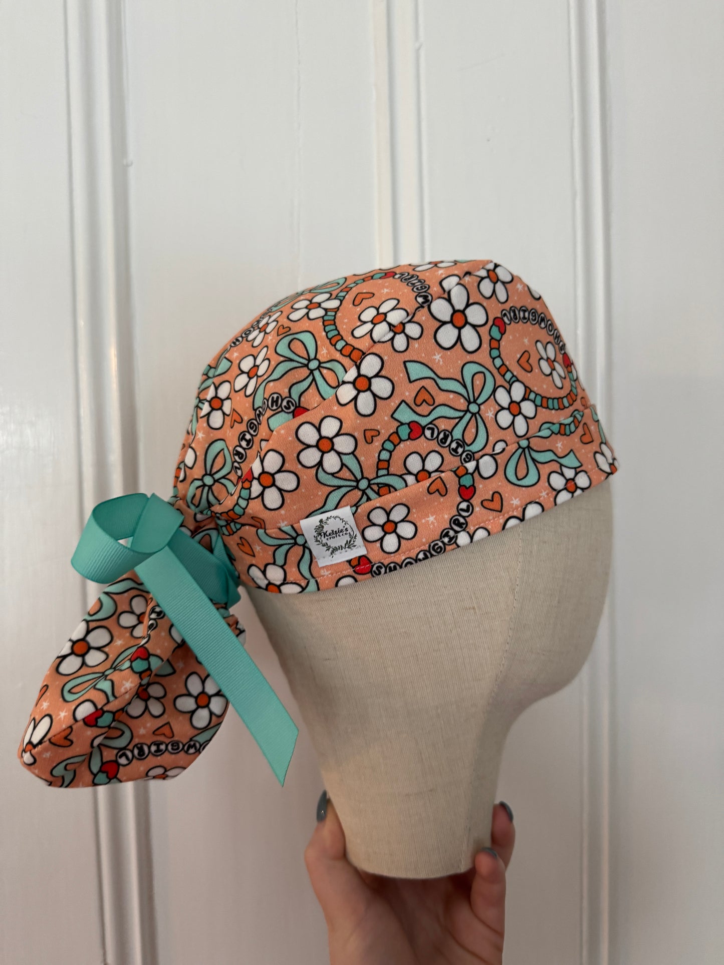 Showgirl Friendship Bracelets Scrub Cap - Satin Lining Available - Multiple Styles