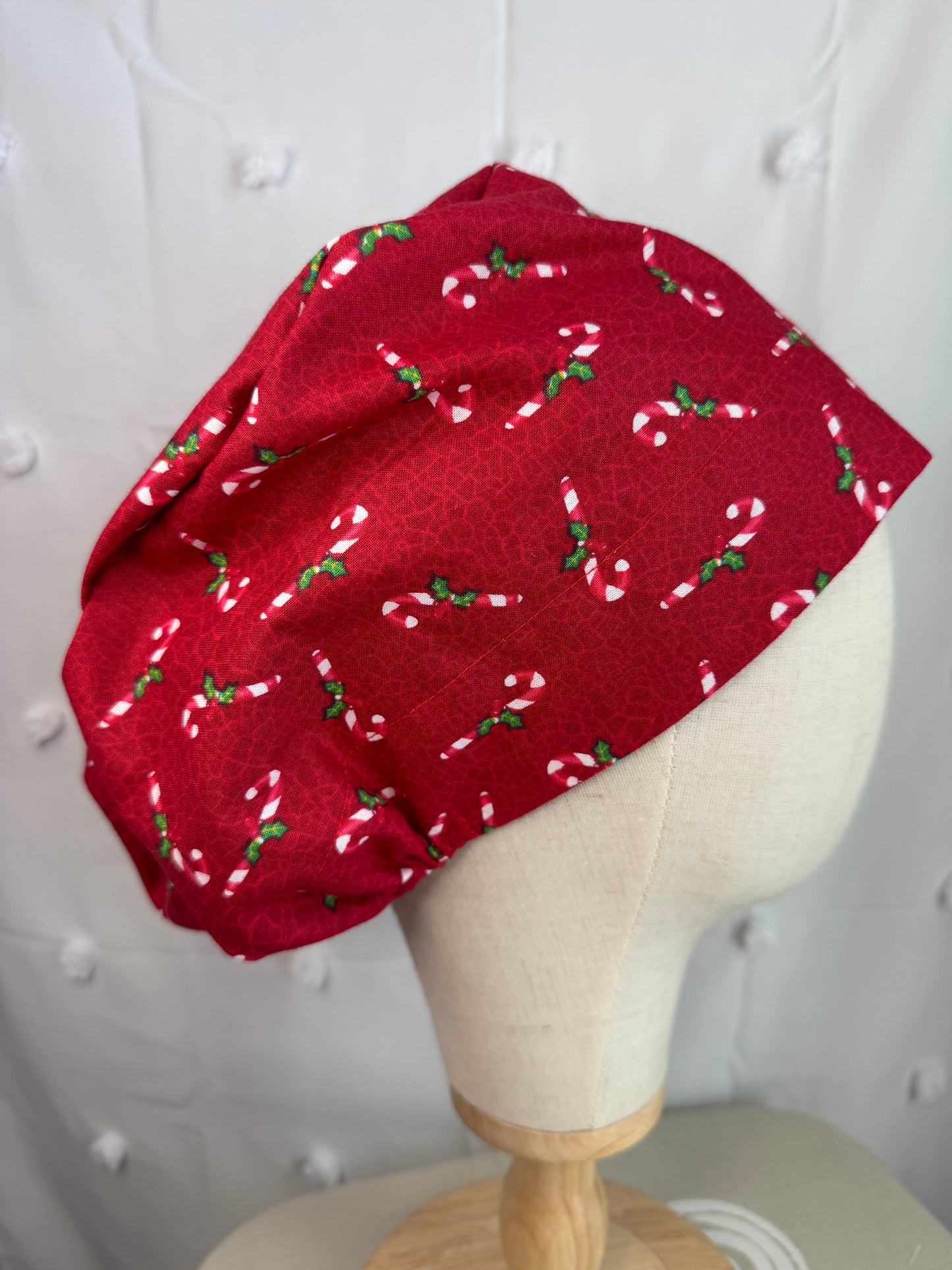 Candy Canes on Red Scrub Cap - Multiple Styles