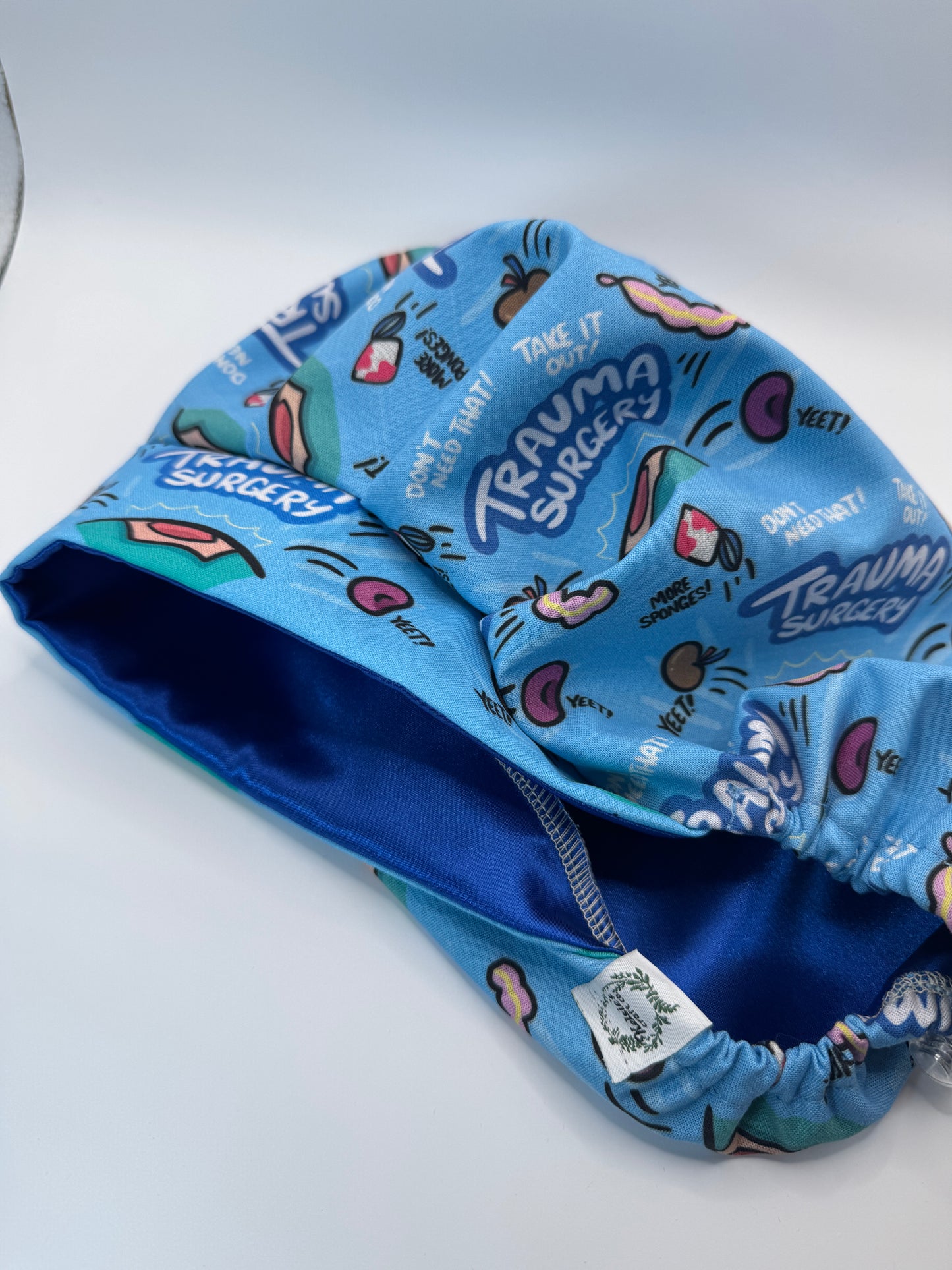 "Trauma Surgery" Scrub Cap - Satin Lining Available - Multiple Styles