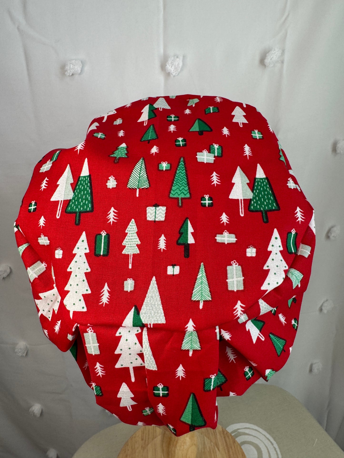 Christmas Trees on Red Scrub Cap - Multiple Styles