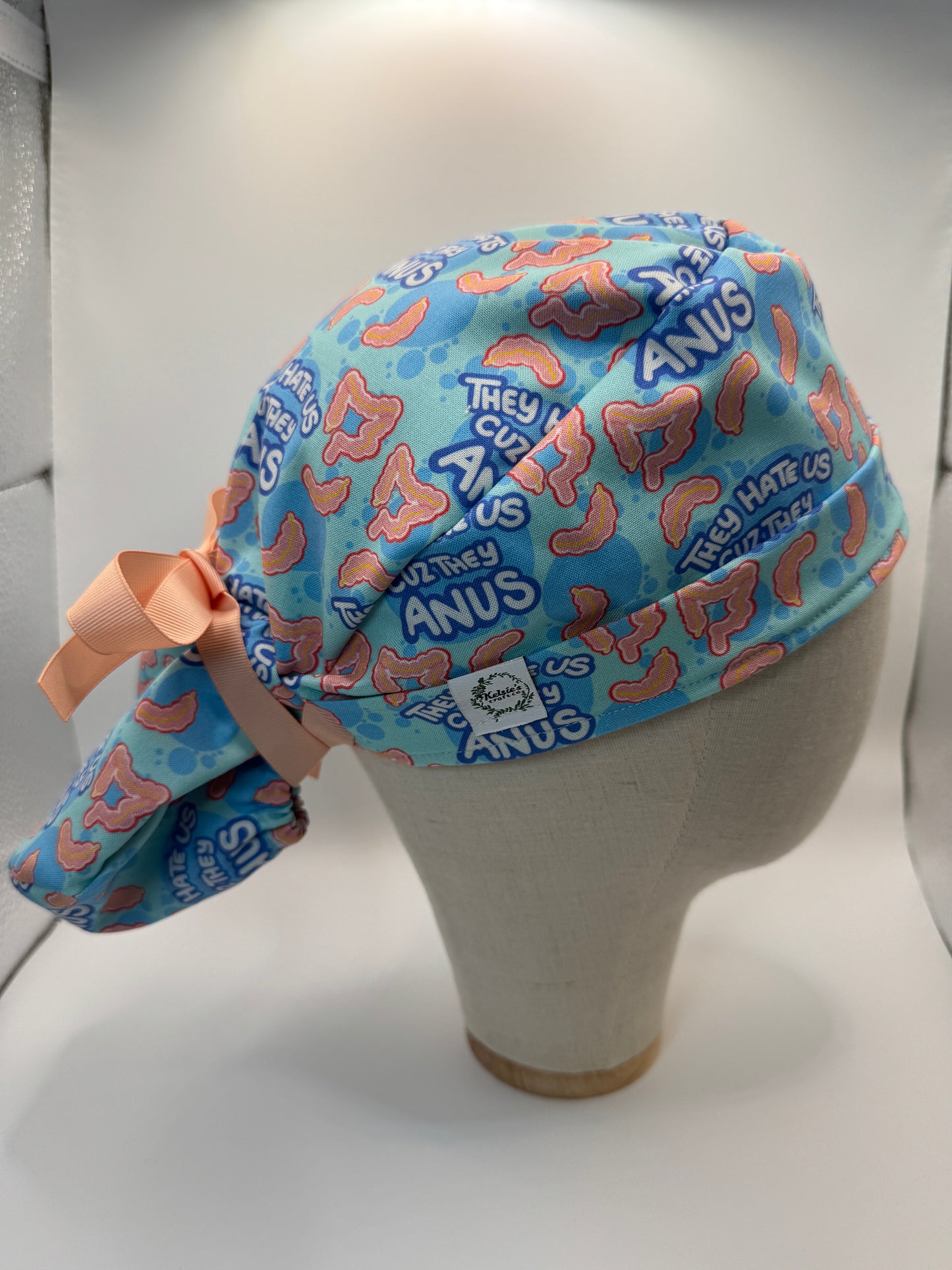 "They Hate Us Cuz They Anus" Scrub Cap - Satin Lining Available - Multiple Styles