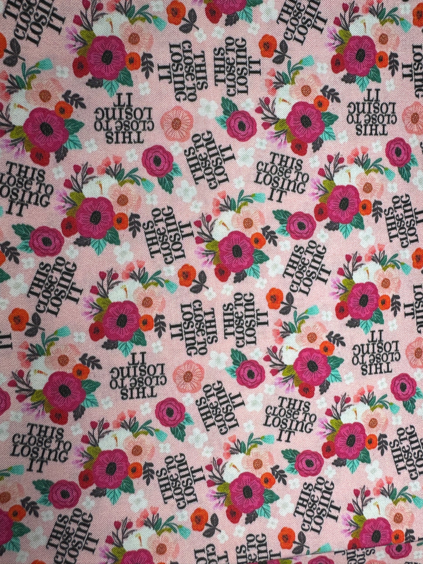 This Close to Loosing It Scrub Cap - Satin Lining Available - Multiple Styles