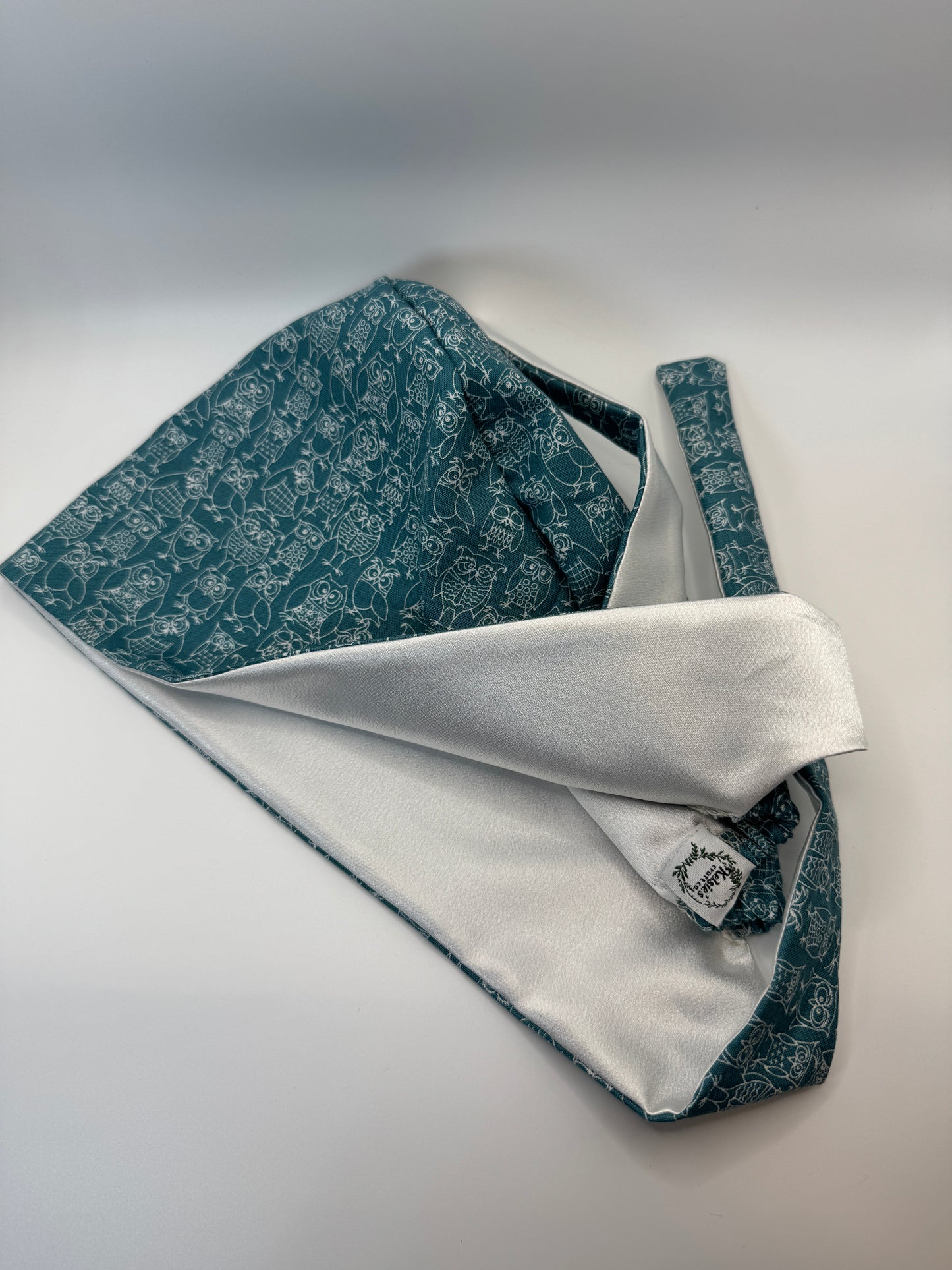 Owls on Teal Scrub Cap - Satin Lining Available - Multiple Styles