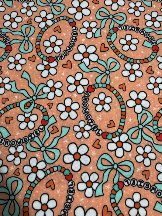 Showgirl Friendship Bracelets Scrub Cap - Satin Lining Available - Multiple Styles