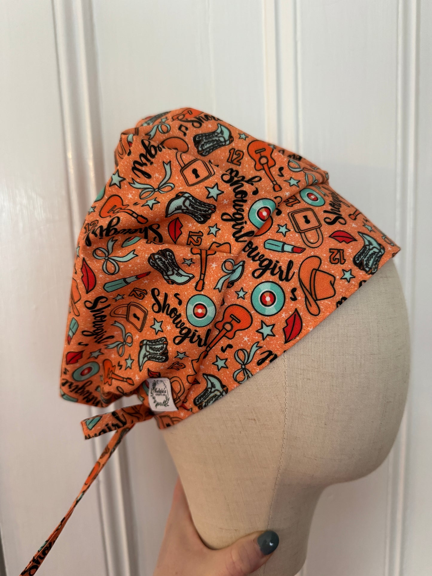 Showgirl Items Scrub Cap - Satin Lining Available - Multiple Styles