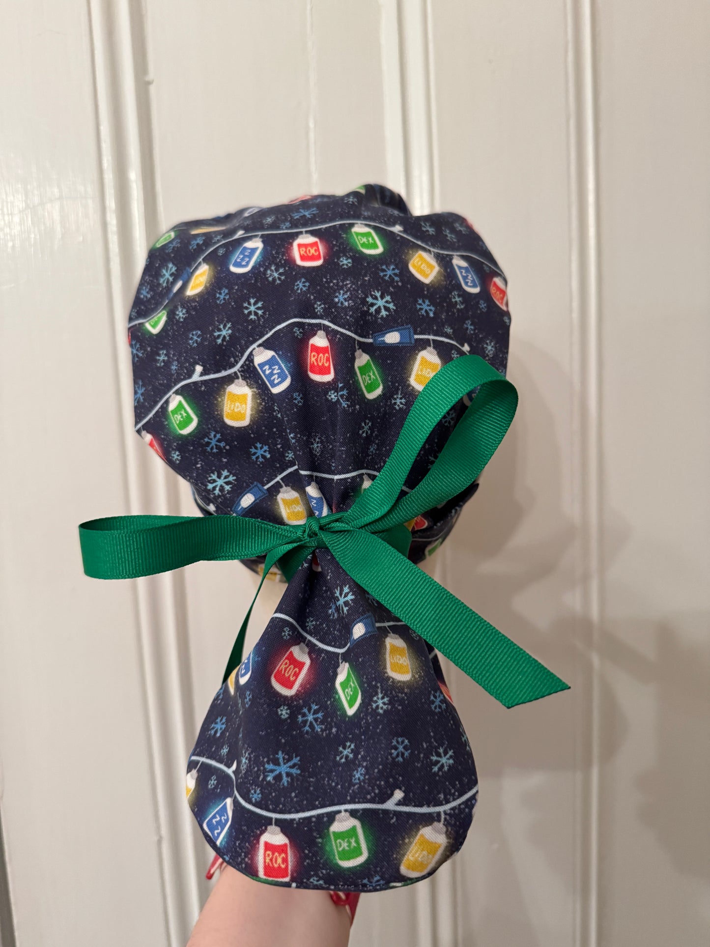 Medication Bottle Lights Scrub Cap - Satin Lining Available - Multiple Styles
