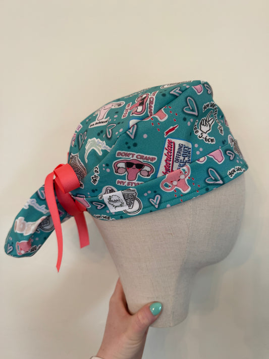GYN Puns Scrub Cap - Satin Lining Available - Multiple Styles