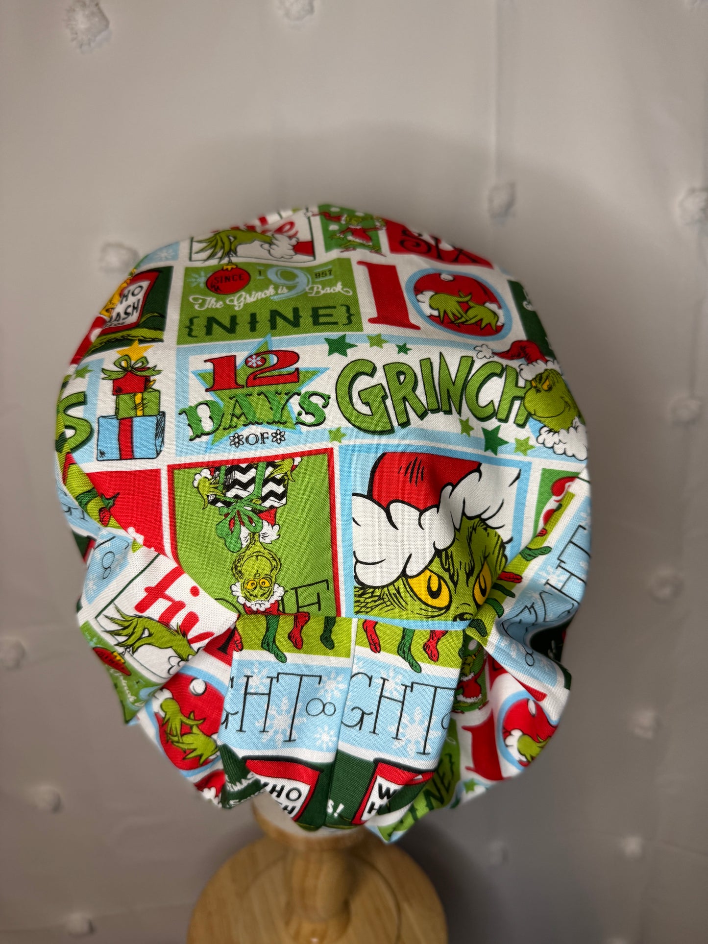 Scrub Cap in 12 Days of Grinchmas Fabric - Multiple Styles